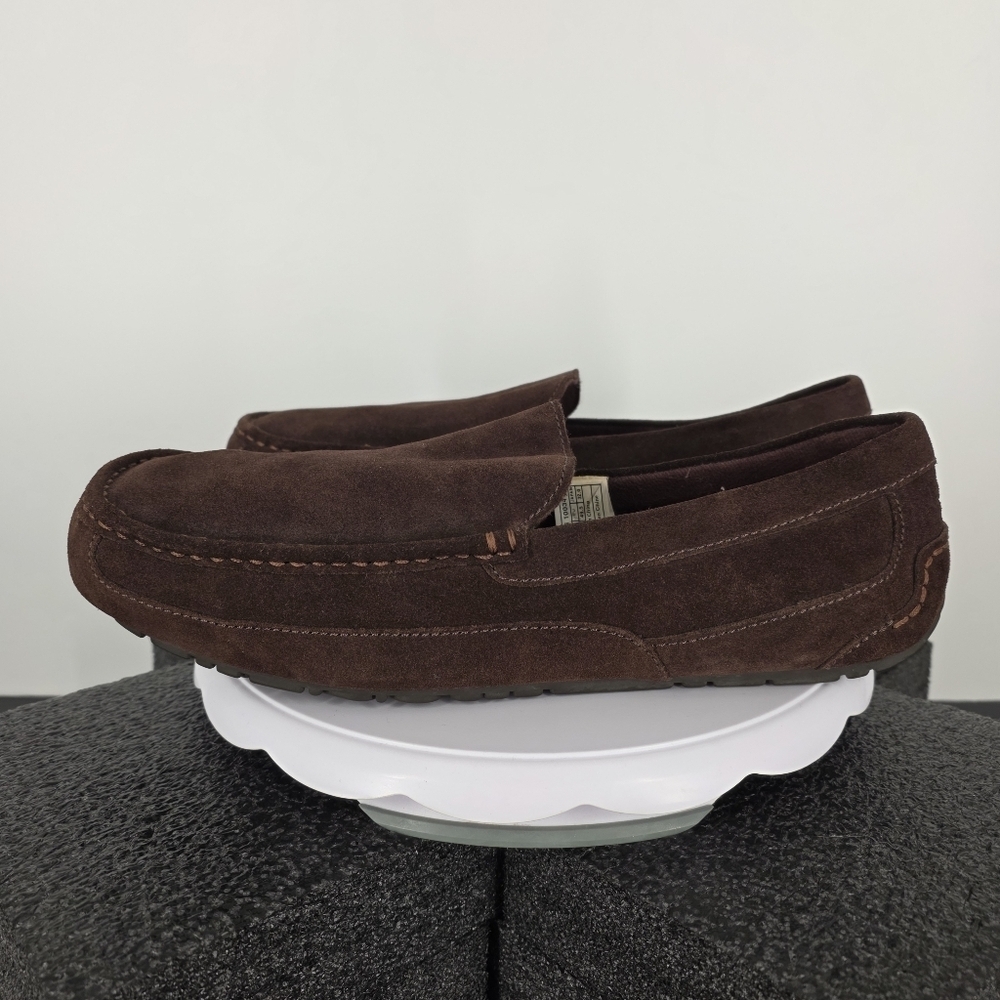 UGG Alder Men's 15 Espresso Brown Suede Slipper Loafer Shoes 1003419 Moccasins